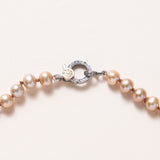 Vintage Pearls with Silver/Gold/Diamond Clasp Necklace