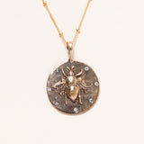 18K Gold Filled Satellite Chain with Bronze Bumble Bee Pendant