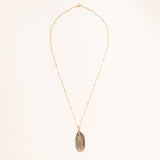 18K Gold Filled Satellite Chain with Bronze Guadalupe Pendant