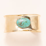 Wide Cuff with Turquoise Bronze