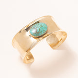 Wide Cuff with Turquoise Bronze