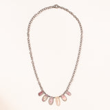 Natural Tourmaline, 14K Gold, Silver & Pave Diamond Necklace with Pave Diamond Clasp