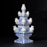 Tulip Vase 3-tier Dainty Flowers- Ceramic 40cm
