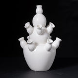 Tulip Vase Triple Gourd-White 35cm