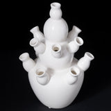 Tulip Vase Triple Gourd-White 35cm