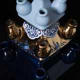 Tulip Vase 3-tier Mixed Dark Blue Bottom