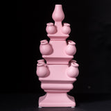 Tulip Vase 3-tier Matte Pink