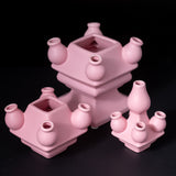 Tulip Vase 3-tier Matte Pink