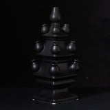 Tulip Vase 3-tier Black Matte