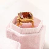 Pink Tourmaline Acorn Ring
