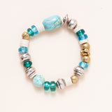 African Brass/Vinyl/Glass & Turquoise Jasper