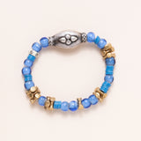African Brass/Vinyl/Glass, Silver/Enamel/Diamond Rondell, Tibetan Silver