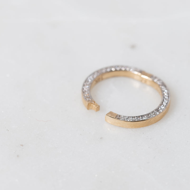 14K Gold Connector with Diamonds