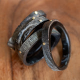 Natural Buffalo Horn Bangle with 18K Gold Discs