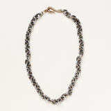 Sterling Signature Chain Necklace with Bronze Hook Clasp