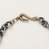 Sterling Signature Chain Necklace with Bronze Hook Clasp