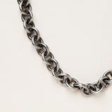 Sterling Signature Chain Necklace with Bronze Hook Clasp
