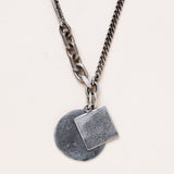 Heritage Necklace with a Square a Circle Medal