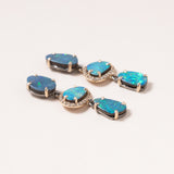 Australian Opal, 14K Gold & Pave Diamond Earrings