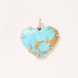 Kingman Turquoise, 14K Gold & Diamond Pave Pendant