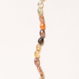 Brown Zircon with Silver & Diamond Pave Clasp Necklace