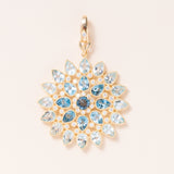 Aquamarine & Gold Filled Star Pendant with Diamond Bail