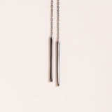 Silver and Pave Diamond Heart Bolo Tie Adjustable Necklace