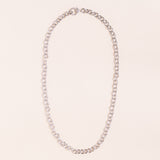 Sterling Silver Chain with Diamond Pave Clasp