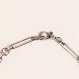 Silver Thin Link Chain With Silver Pace Diamond Clasp