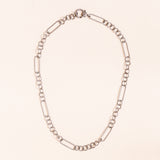 Oxidized Silver Link Chain with Diamond Pave Clasp