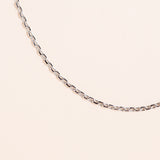 Sterling Silver Thin Chain with Gold Pave Diamond Clasp