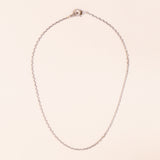 Sterling Silver Thin Chain with Gold Pave Diamond Clasp