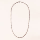 Long Silver Chain with Diamond Pave Clasp