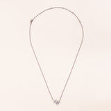 Silver and 3 Star Diamond Pave Necklace