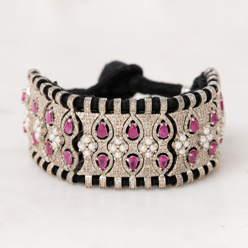 Ruby and Diamond Thread Bracelet