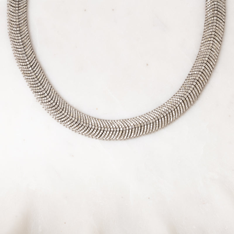 Feathered Diamond Necklace