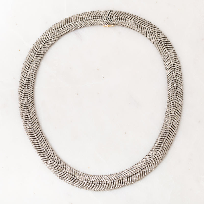 Feathered Diamond Necklace