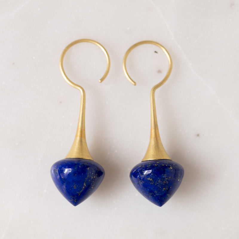 Lapis Lazuli Hook Earrings