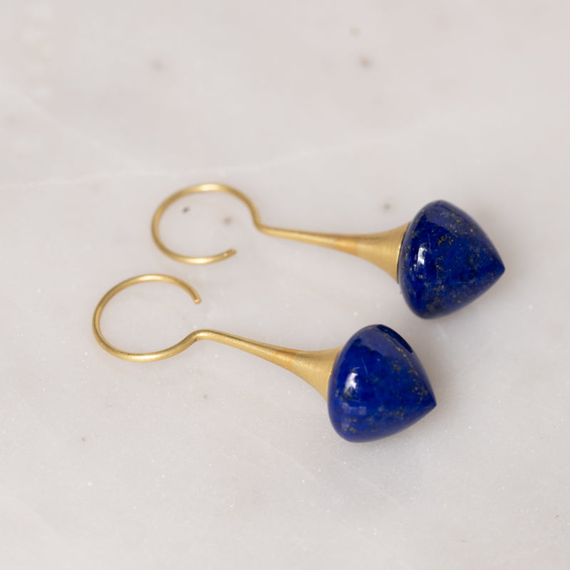 Lapis Lazuli Hook Earrings