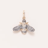 14K Gold, Silver & Diamond Bee Pendant
