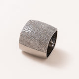 Silver & Pave Diamond Ring