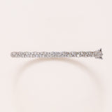 Oxidized Silver & Diamond Bangle