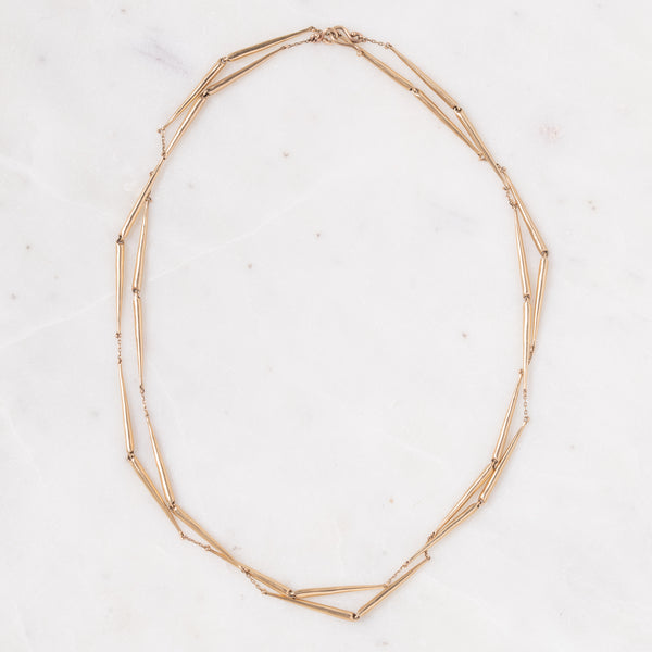 Skinny Tapered Link Long Necklace