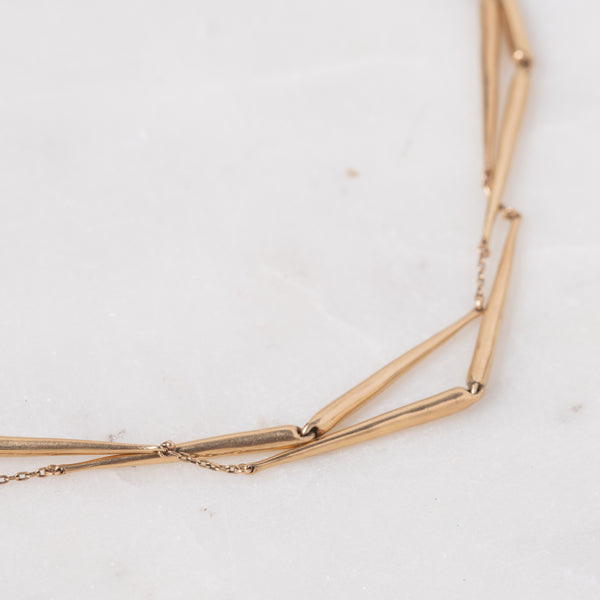 Skinny Tapered Link Long Necklace