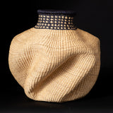 Black Checkered Neck Basket