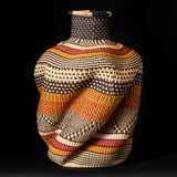 Multi Color Patterned Compressed Basket