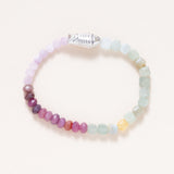Aquamarine, Kunzite, Ruby, with Hill Tribe Silver Fish