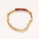 African Brass Beads with Gold Stone Beads