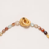 Single Strand Brown Zircon Necklace with Gold Filled Clasp