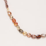 Single Strand Brown Zircon Necklace with Gold Filled Clasp